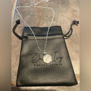 NWT Silver Initial F Pendant Necklace - Monogram Disc